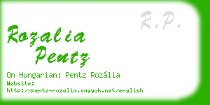rozalia pentz business card