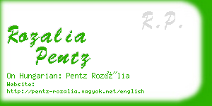 rozalia pentz business card